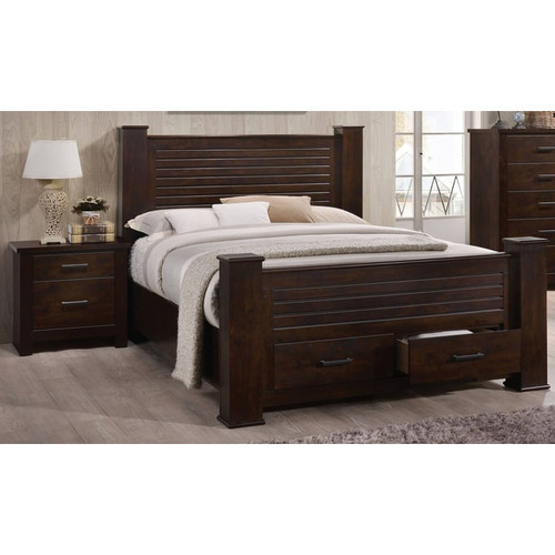 Acme Furniture Panang Mahogany 4pc Bedroom Set With Queen Bed