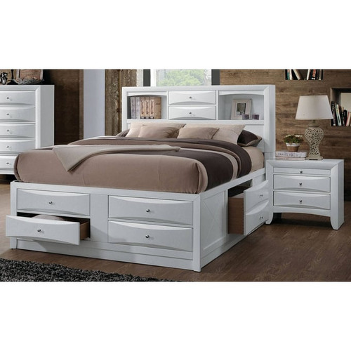 Acme Furniture Ireland White 4pc Bedroom Set With Full Storage Bed