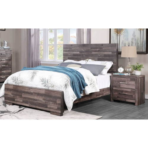 Acme Furniture Juniper Dark Oak 4pc Bedroom Set With Queen Bed