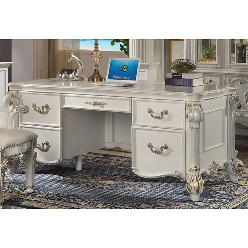 Acme Furniture Vendome Antique Pearl Office Furniture Set