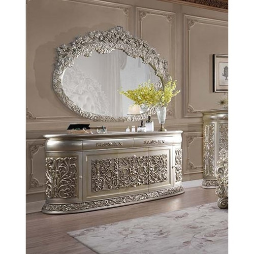 Acme Furniture Sorina Antique Gold Dresser And Mirror