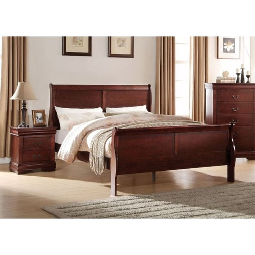 Acme Furniture Louis Philippe Cherry 2pc Bedroom Set With Queen Bed