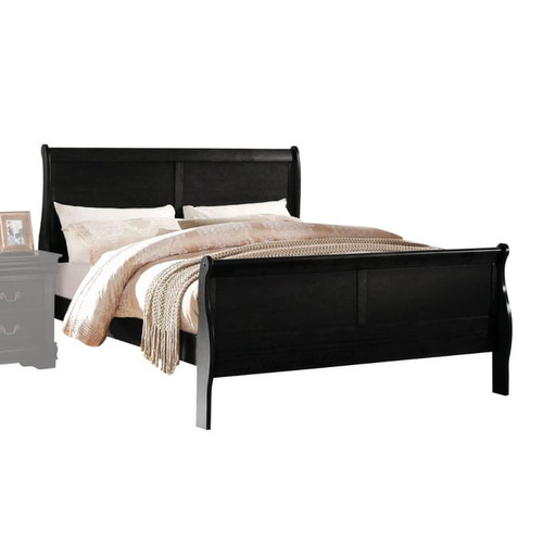 Acme Furniture Louis Philippe Black 2pc Bedroom Set With King Bed