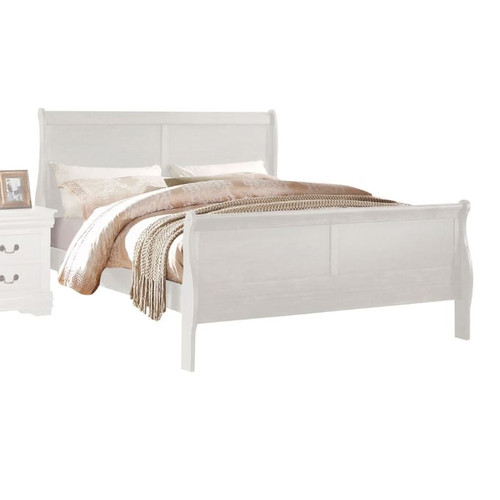 Acme Furniture Louis Philippe White 2pc Bedroom Set With King Bed
