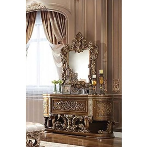 Acme Furniture Constantine Brown Gold Dresser And Mirror