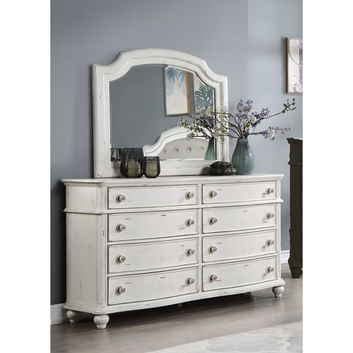 Acme Furniture Jaqueline Antique White Dresser And Mirror