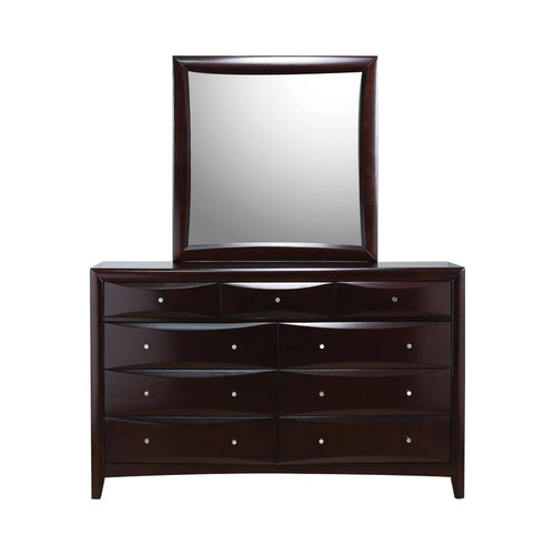 Coaster Furniture Phoenix Cappuccino Dresser And Mirror