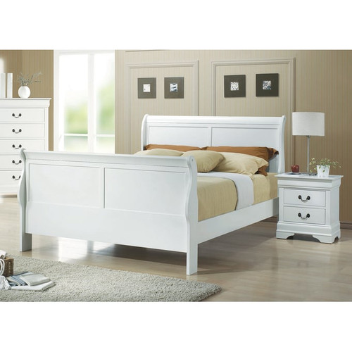 Coaster Furniture Louis Philippe White 2pc Bedroom Set with Full Bed