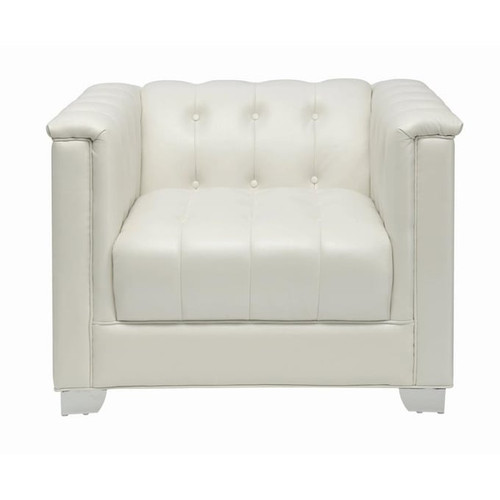 Coaster Furniture Chaviano Pearl White Chair And Ottoman Set