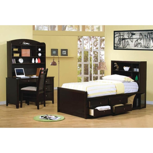 Coaster Furniture Phoenix Cappuccino 2pc Bedroom Set with Full Storage Bed