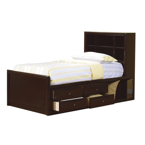 Coaster Furniture Phoenix Cappuccino 2pc Bedroom Set with Full Storage Bed