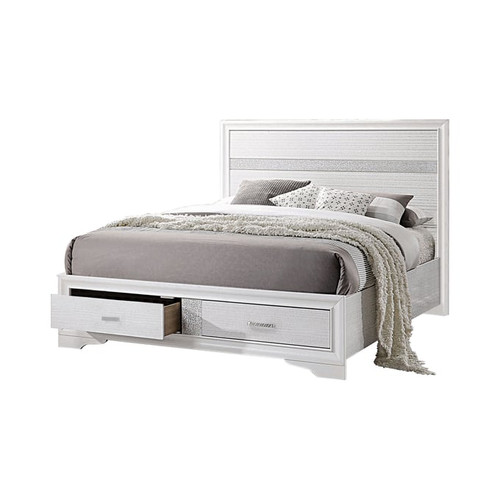 Coaster Furniture Miranda White 2pc Bedroom Set With King Storage Bed