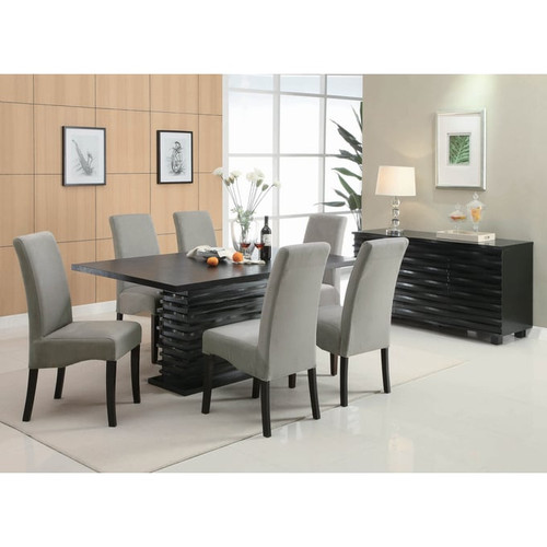 Coaster Furniture Stanton Black Grey 7pc Dining Room Set