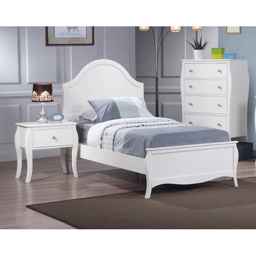 Coaster Furniture Dominique White 4pc Bedroom Set With Full Bed