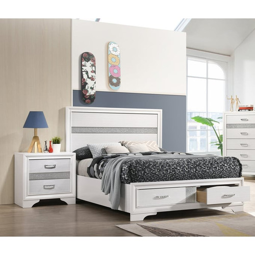 Coaster Furniture Miranda White 2pc Bedroom Set With Full Bed