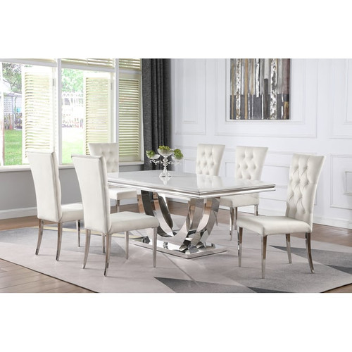 Coaster Furniture Kerwin White 7pc Dining Room Set