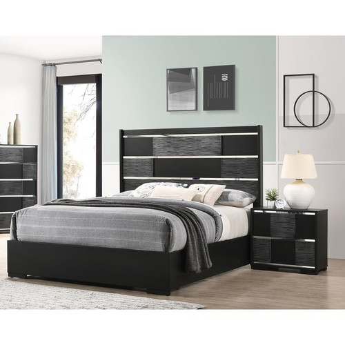 Coaster Furniture Blacktoft Black 2pc Bedroom Set With Queen Bed