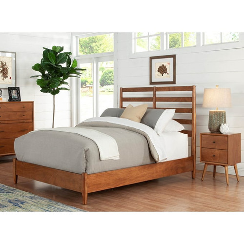 Alpine Furniture Flynn Acorn 4pc Bedroom Set With Queen Bed