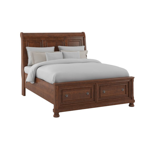 Bernards Prescott Warm Cherry Brown 2pc Bedroom Set with Queen Drawer Bed