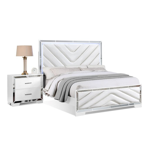 Bella Esprit Celina White 2pc Bedroom Set with Queen Bed