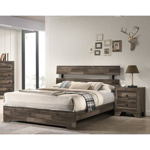 Crown Mark Atticus 4pc Bedroom Set With Full Platform Bed
