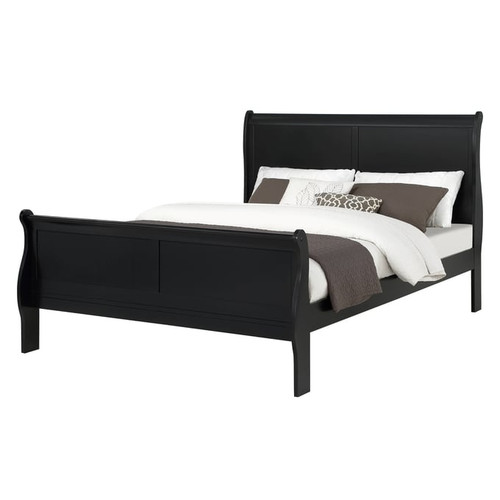 Crown Mark Louis Philip Black Wood King Bed