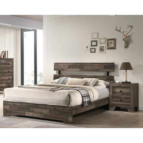 Crown Mark Atticus 4pc Bedroom Set With King Platform Bed