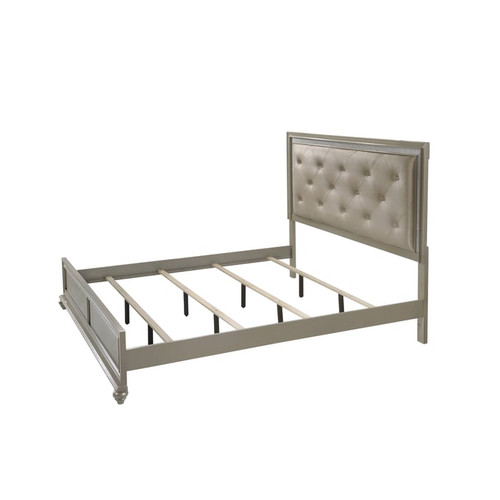 Crown Mark Lila Champagne Gold King Bed