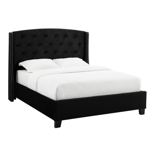 Crown Mark Eva Black Queen Bed