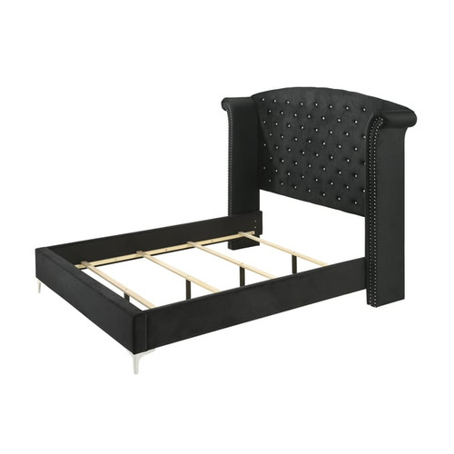 Crown Mark Lucinda Black Queen Bed