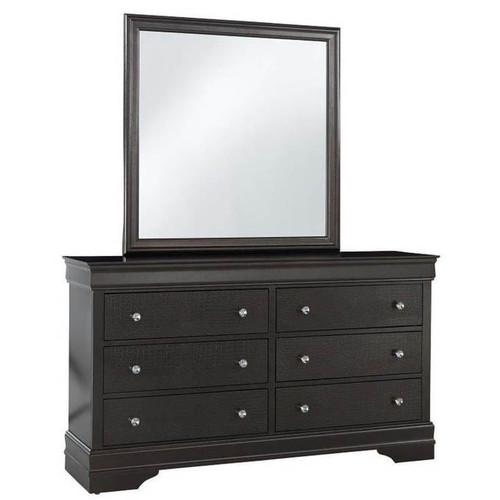 Global Furniture Pompei Dark Grey Dresser and Mirror