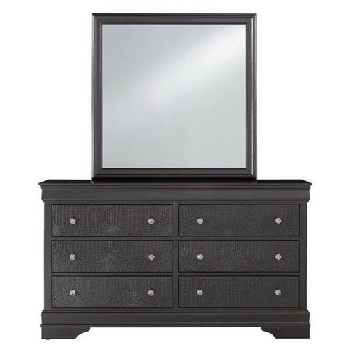 Global Furniture Pompei Dark Grey Dresser and Mirror