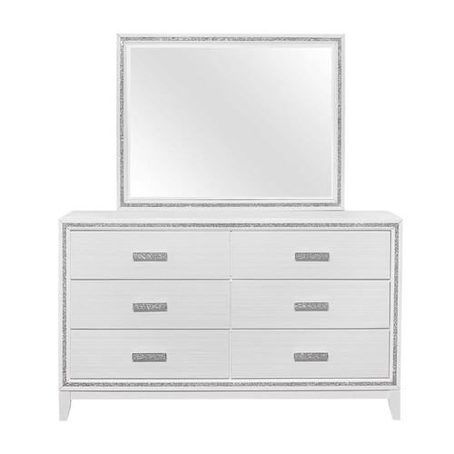 Global Furniture Lily White Dresser And Mirror