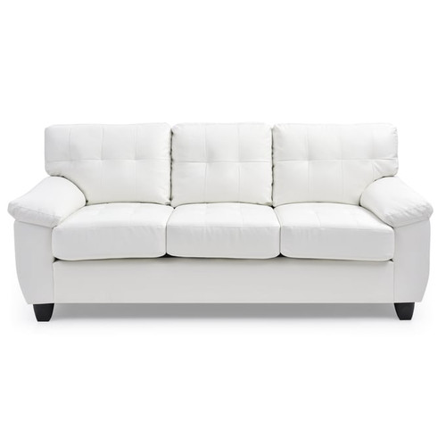 Glory Furniture Gallant White Faux Leather 3pc Living Room Set