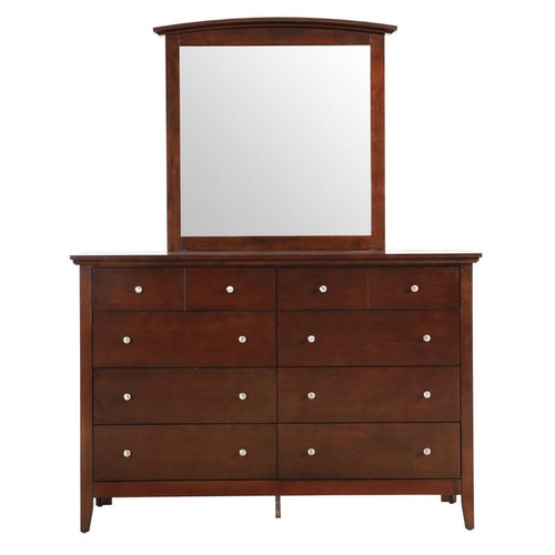 Glory Furniture Hammond Cappuccino Dresser and Mirror