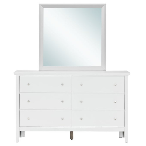 Glory Furniture Primo White Dresser and Mirror