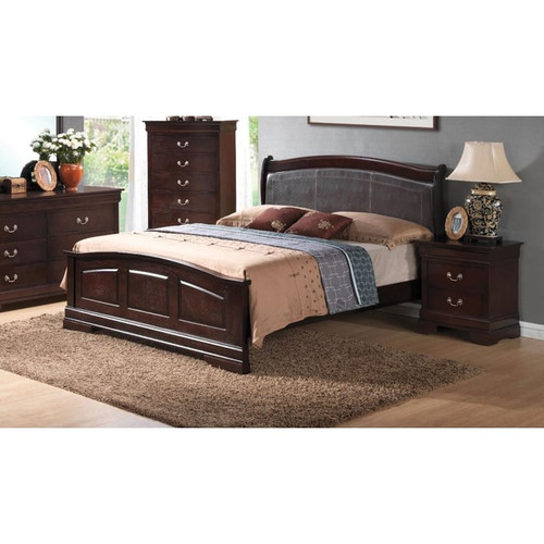 Glory Furniture Louis Phillipe Cappuccino 4pc Bedroom Set With Full Bed