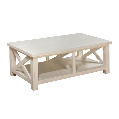 Jofran Furniture Madaket Distressed Off White 3pc Coffee Table Set