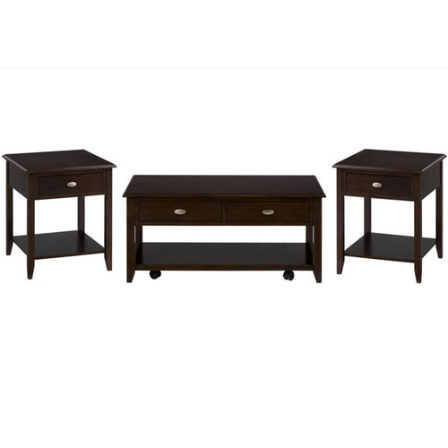 Jofran Furniture Merlot 3pc Coffee Table Set