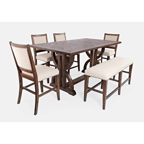 Jofran Furniture Fairview Oak 6pc Counter Height Set