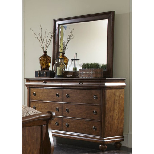 Liberty Rustic Traditions Cherry Dresser and Mirror