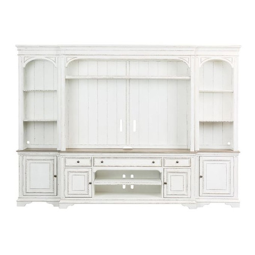 Liberty Magnolia Manor White Entertainment Center with Piers