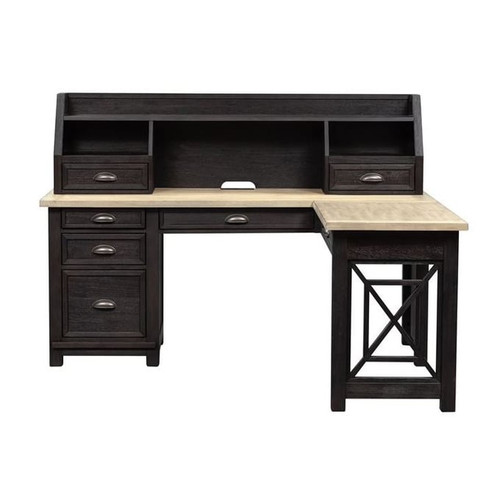 Liberty Heatherbrook Charcoal Ash L Shaped Desk Set