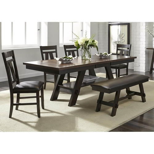 Liberty Lawson Expresso 6pc Dining Room Set with Bench