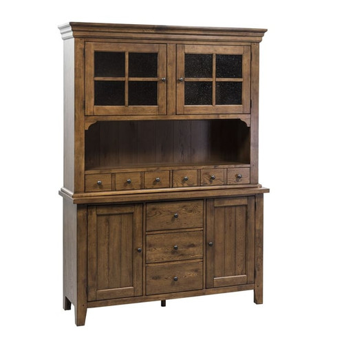 Liberty Hearthstone Rustic Oak Hutch and Buffet