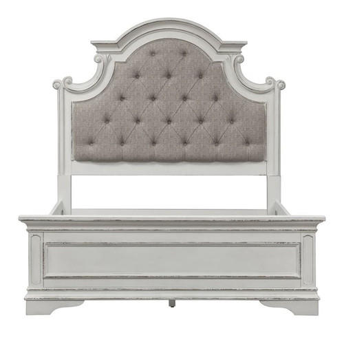 Liberty Magnolia Manor Antique White Full Upholstered Bed