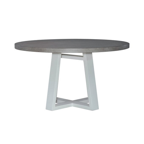 Liberty Palmetto Heights White Driftwood Round Pedestal Table