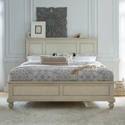 Liberty High Country Antique White King Panel Bed