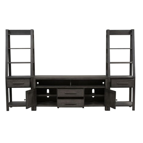 Liberty Modern Farmhouse Dusty Charcoal Entertainment Center with Piers