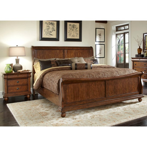 Liberty Rustic Traditions Cherry 4pc Bedroom Set With Queen Sleigh Bed